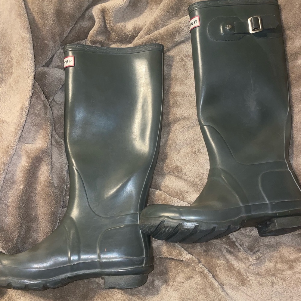Hunter Green Women's Rain Boots